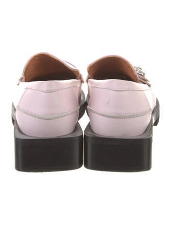 Ganni Leather Whipstitch Trim Loafers