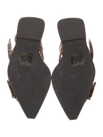 Ganni Patent Leather Slingback Flats