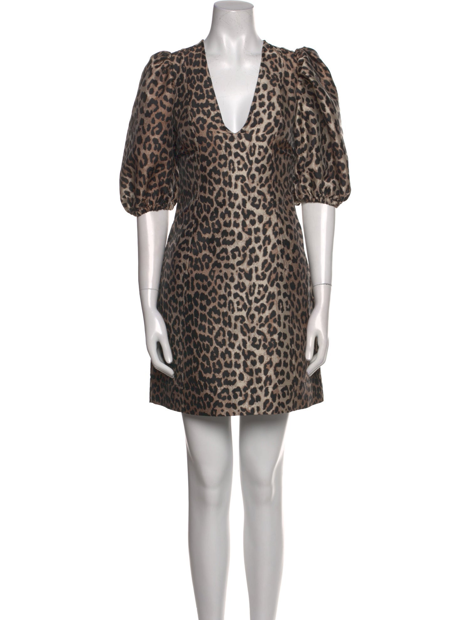 Ganni Animal Print Mini Dress w/ Tags