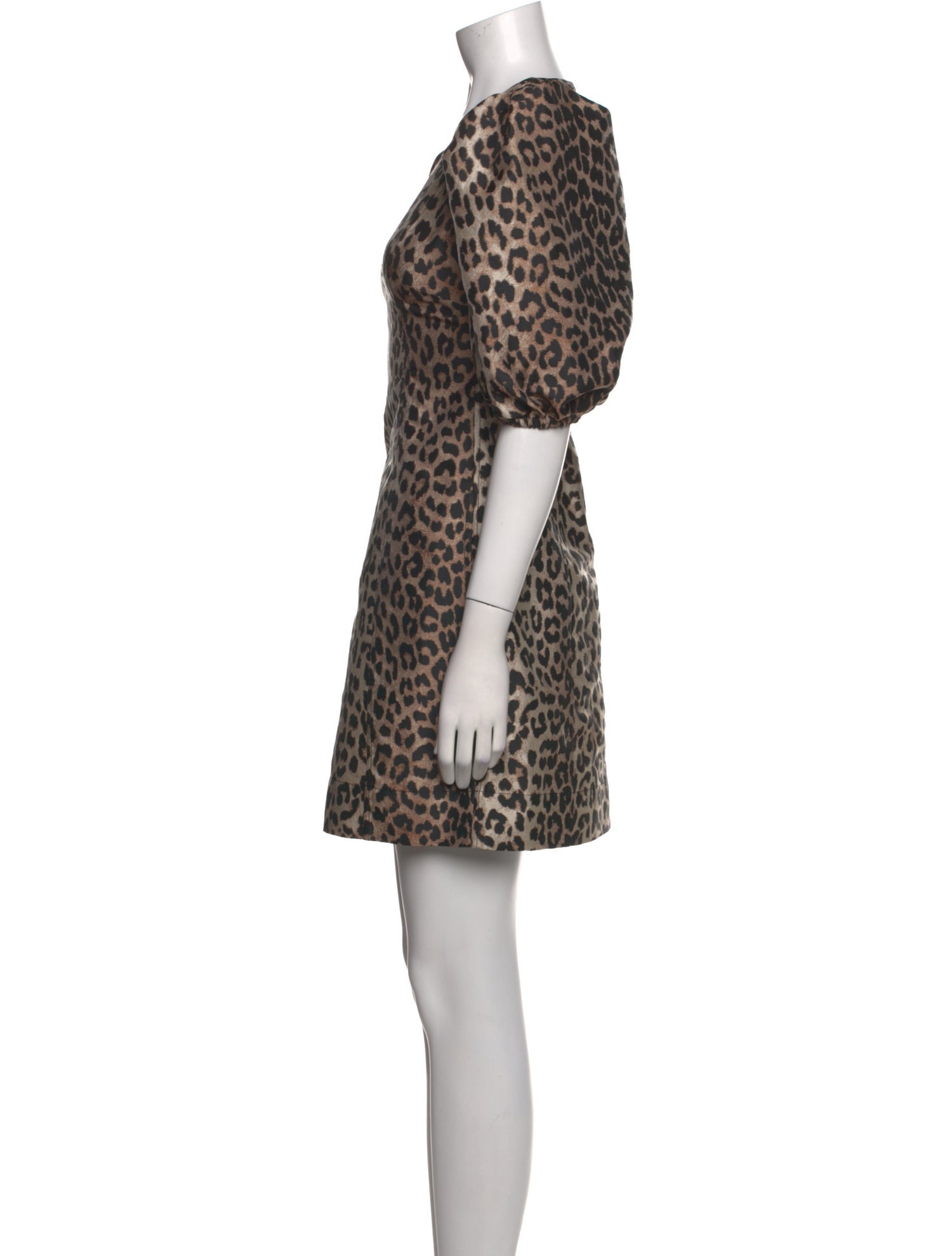 Ganni Animal Print Mini Dress w/ Tags