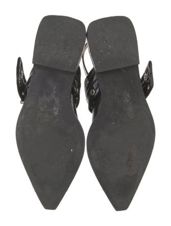 Ganni Patent Leather Slingback Flats