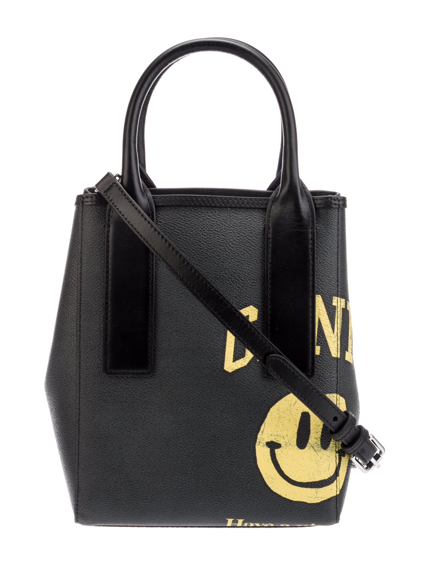 Ganni Leather Top Handle Bag