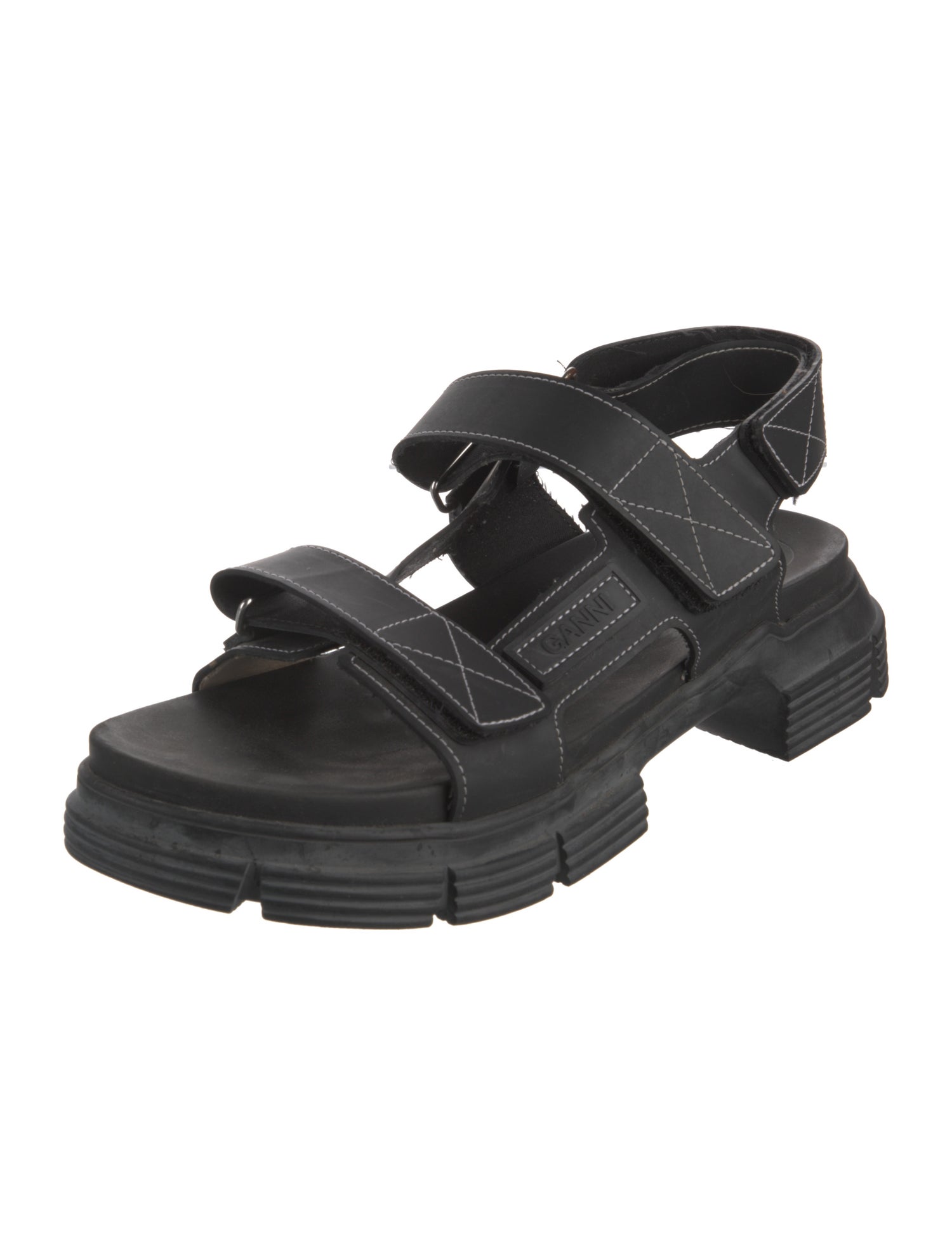 Ganni Leather Slingback Sandals