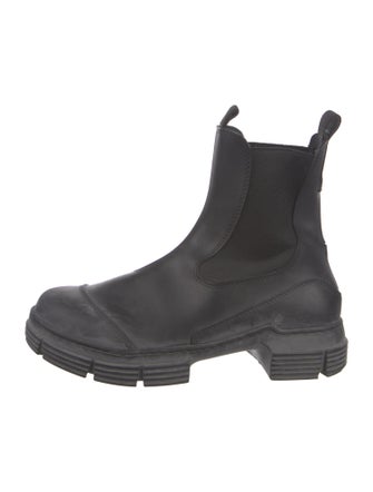 Ganni Leather Chelsea Boots