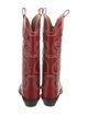Ganni Leather Patterned Western Boots