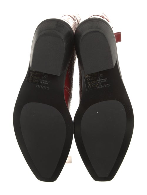 Ganni Leather Patterned Western Boots