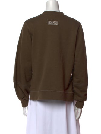 Ganni Crew Neck Long Sleeve Sweatshirt