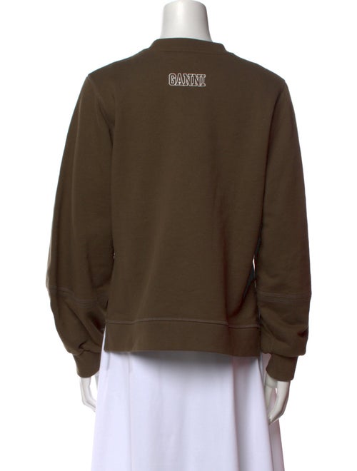 Ganni Crew Neck Long Sleeve Sweatshirt