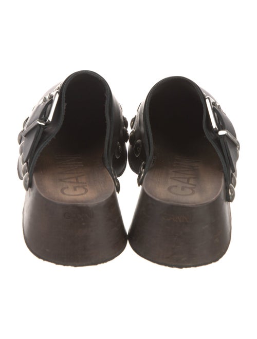 Ganni Leather Studded Accents Slides