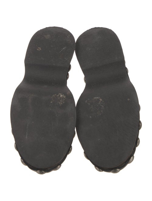 Ganni Leather Studded Accents Slides