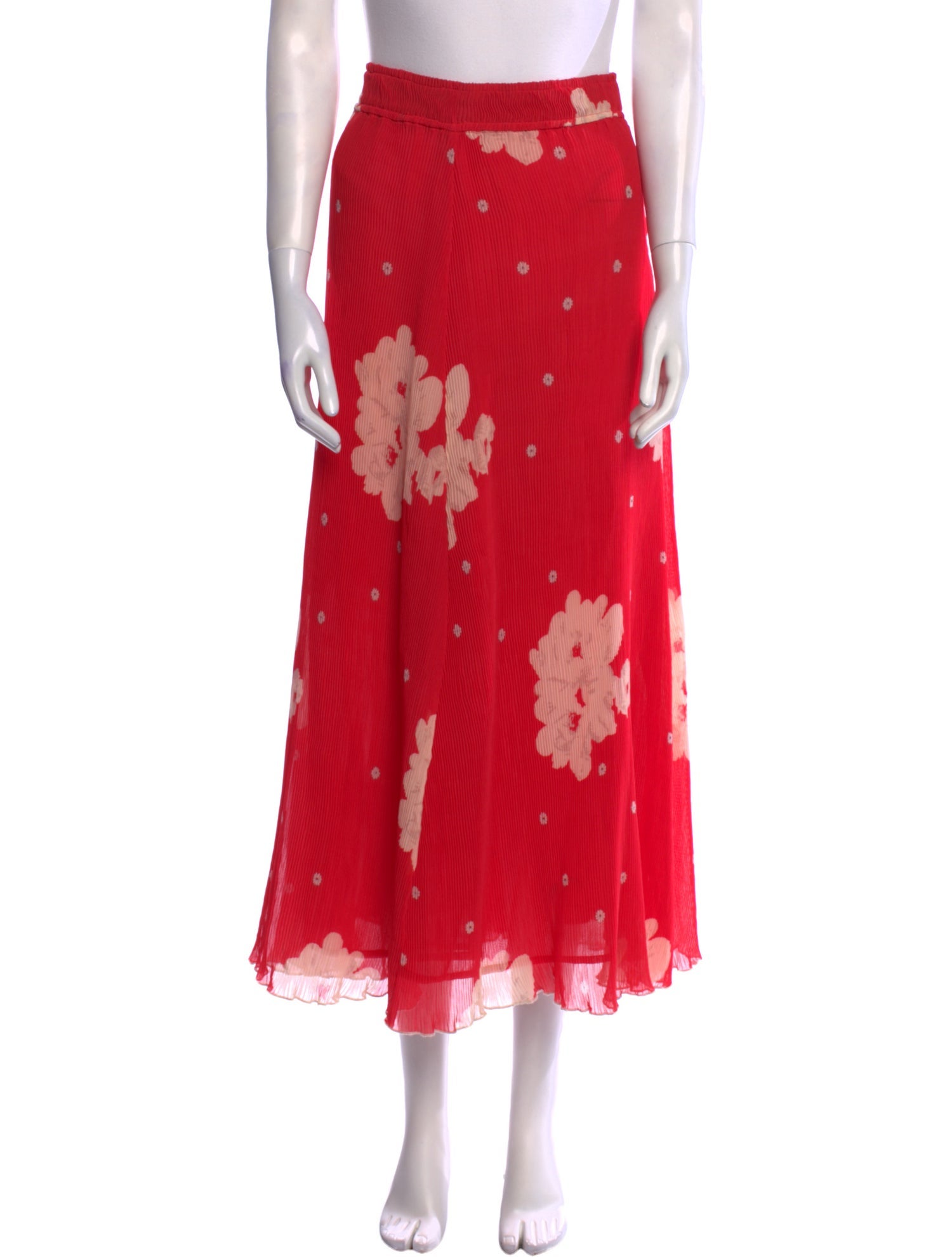 Ganni Floral Print Midi Length Skirt