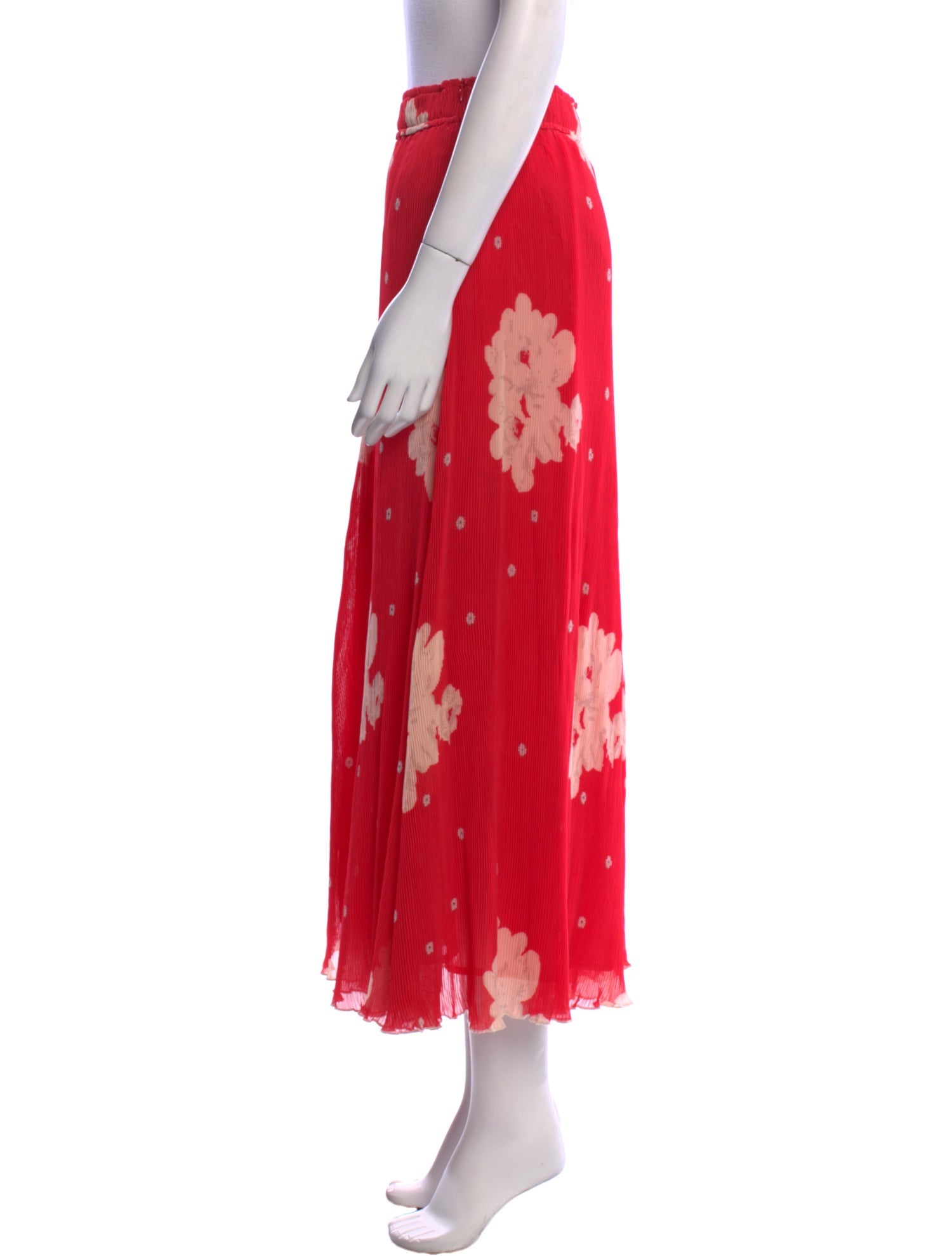 Ganni Floral Print Midi Length Skirt