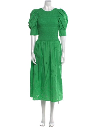 Ganni Crew Neck Long Dress