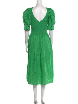 Ganni Crew Neck Long Dress