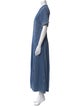 Ganni V-Neck Long Dress