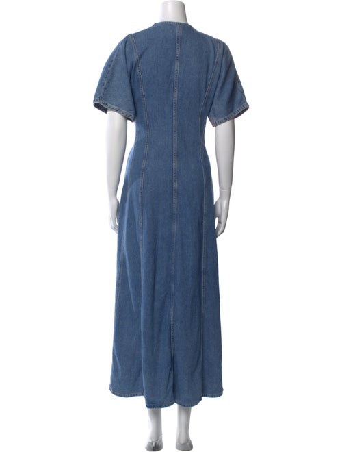 Ganni V-Neck Long Dress