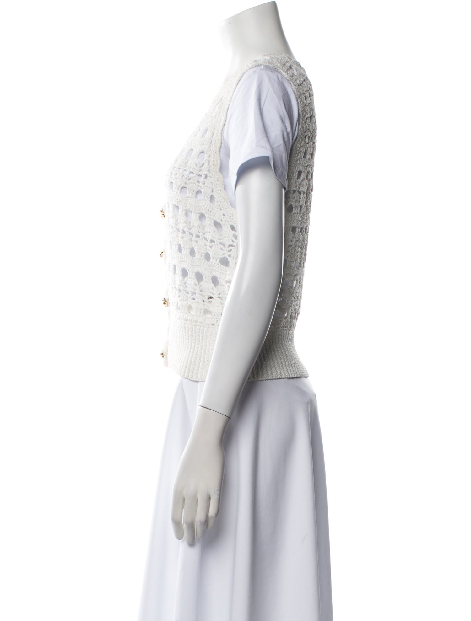 Ganni Striped V-Neck Sweater