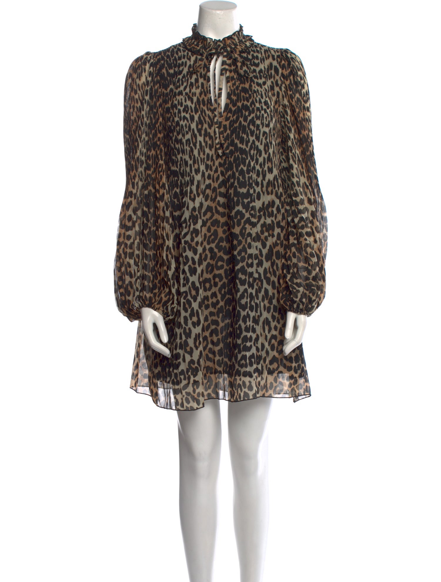 Ganni Animal Print Mini Dress
