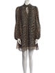 Ganni Animal Print Mini Dress