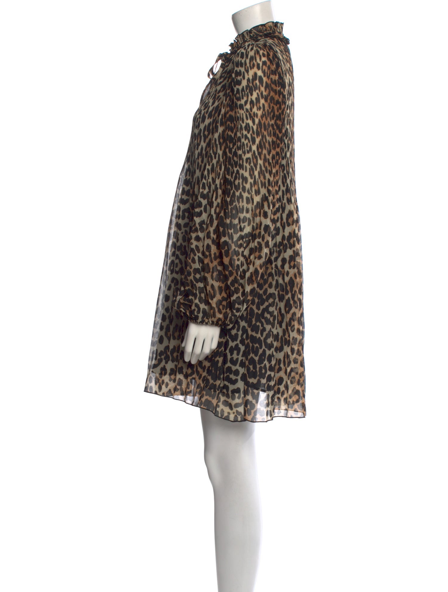 Ganni Animal Print Mini Dress