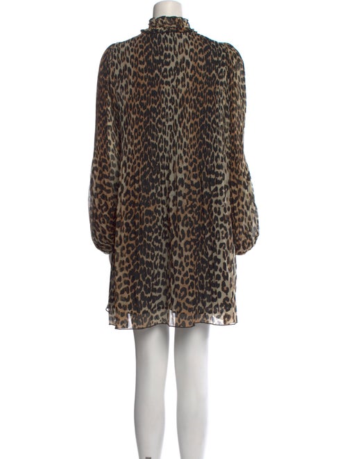 Ganni Animal Print Mini Dress