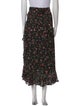 Ganni Floral Print Midi Length Skirt