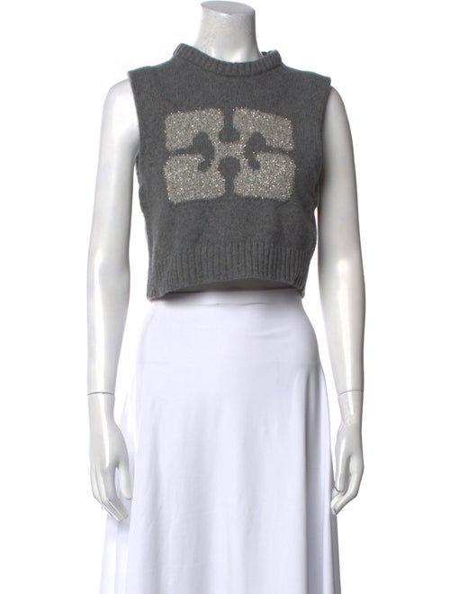 Ganni Printed Mock Neck Sweater