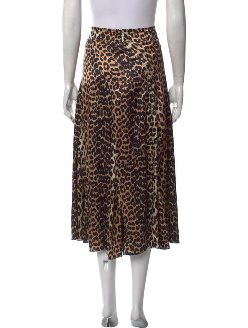 Ganni Silk Midi Length Skirt