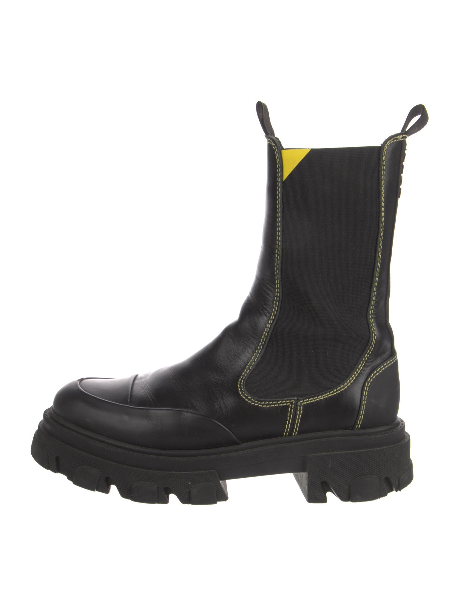 Ganni Leather Chelsea Boots