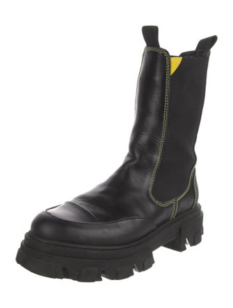 Ganni Leather Chelsea Boots
