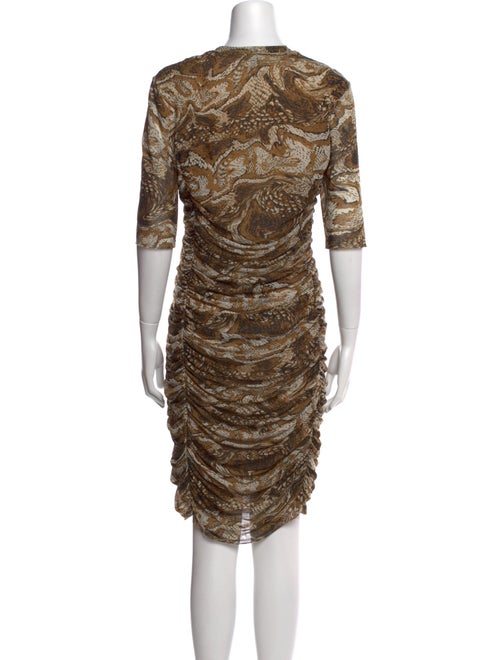 Ganni Animal Print Knee-Length Dress