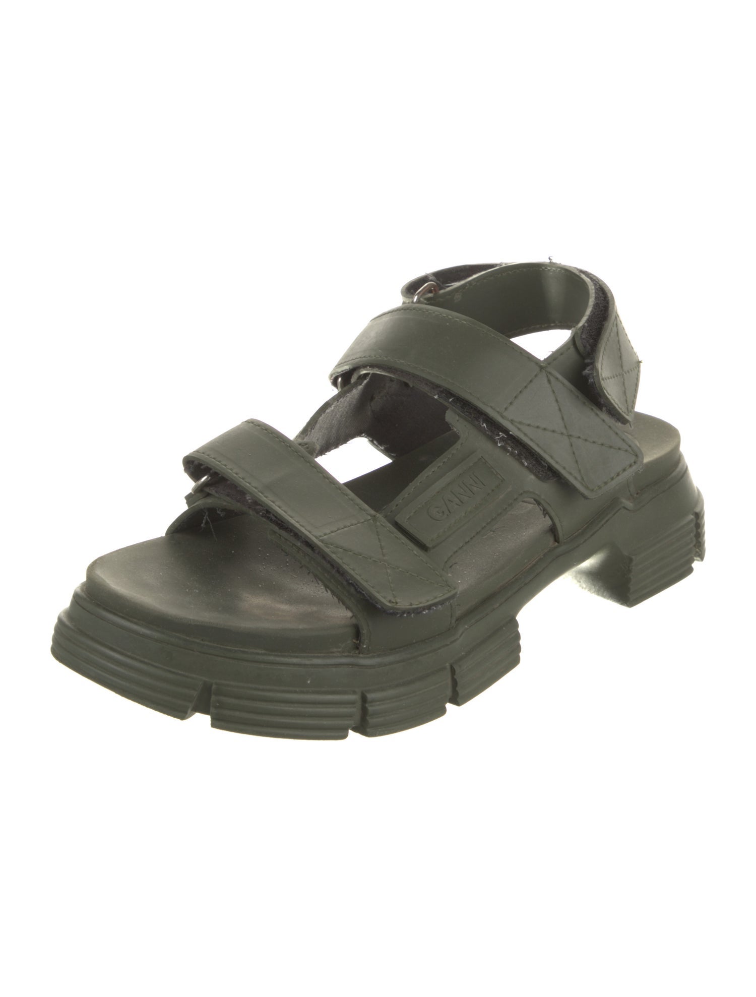 Ganni Rubber Slingback Sandals