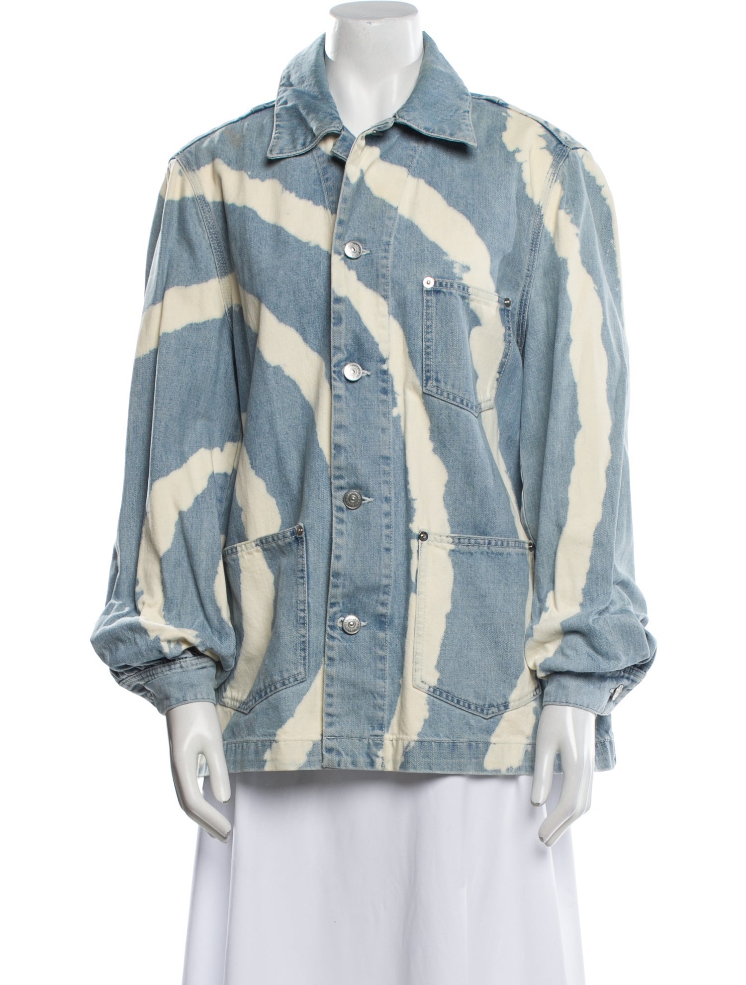 Ganni Striped Denim Jacket