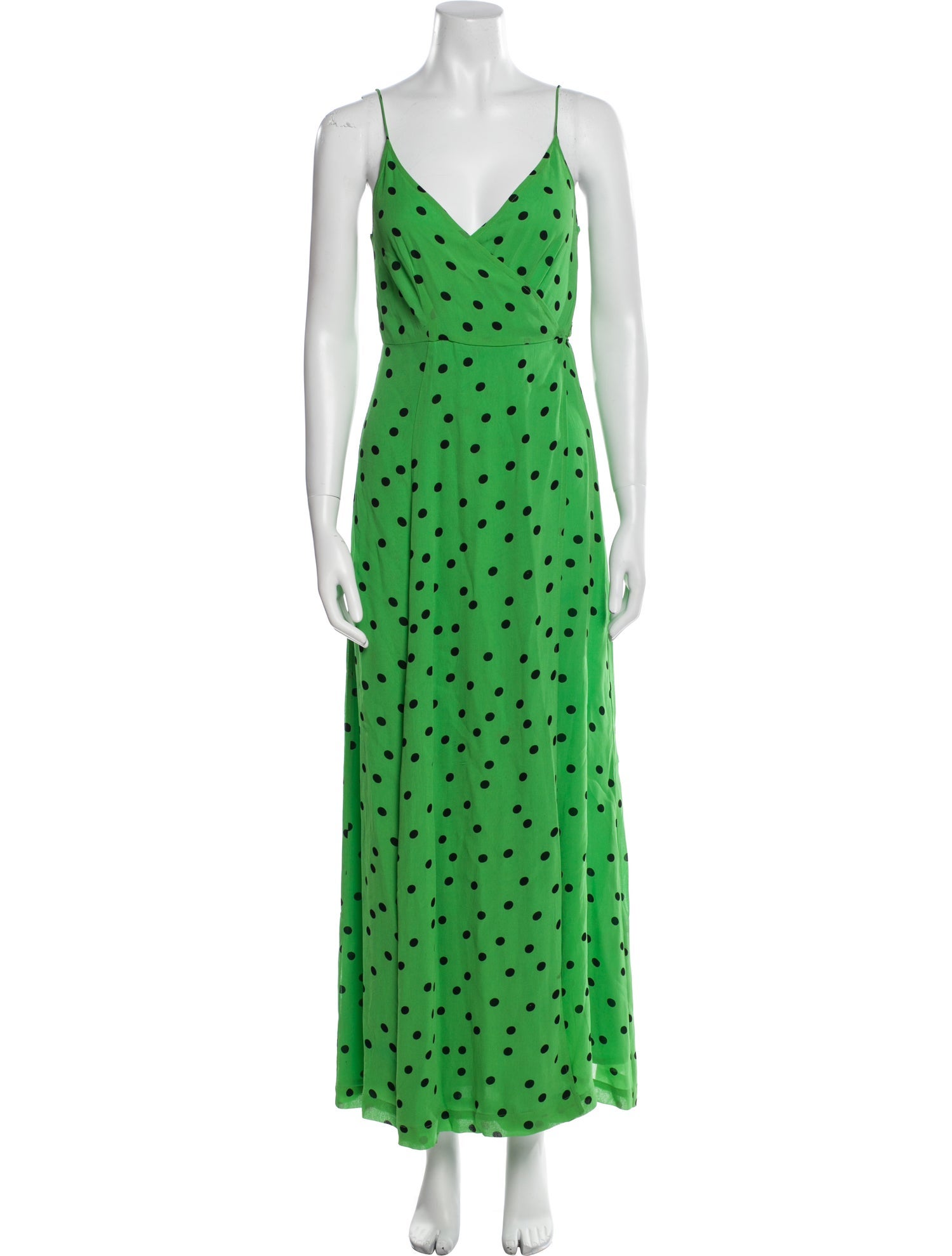 Ganni Polka Dot Print Ruffle Embellishment Nightgown