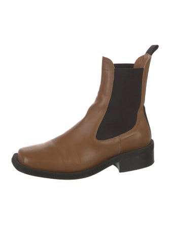 Ganni Leather Chelsea Boots