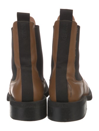 Ganni Leather Chelsea Boots