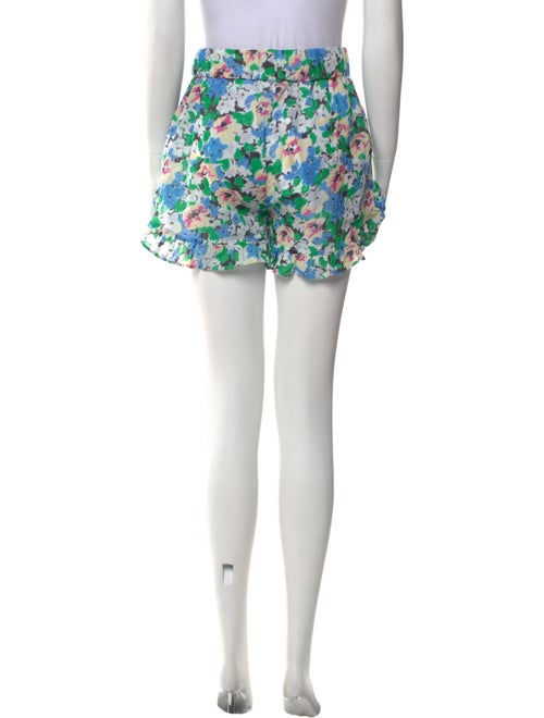 Ganni Floral Print Mini Shorts