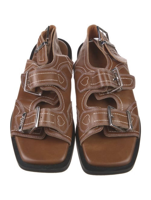 Ganni Leather Slingback Sandals