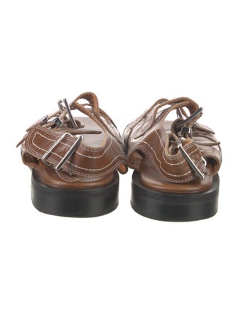 Ganni Leather Slingback Sandals