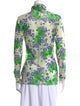 Ganni Floral Print Turtleneck Sweatshirt