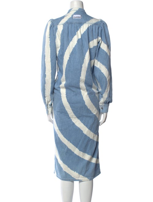 Ganni Striped Midi Length Dress