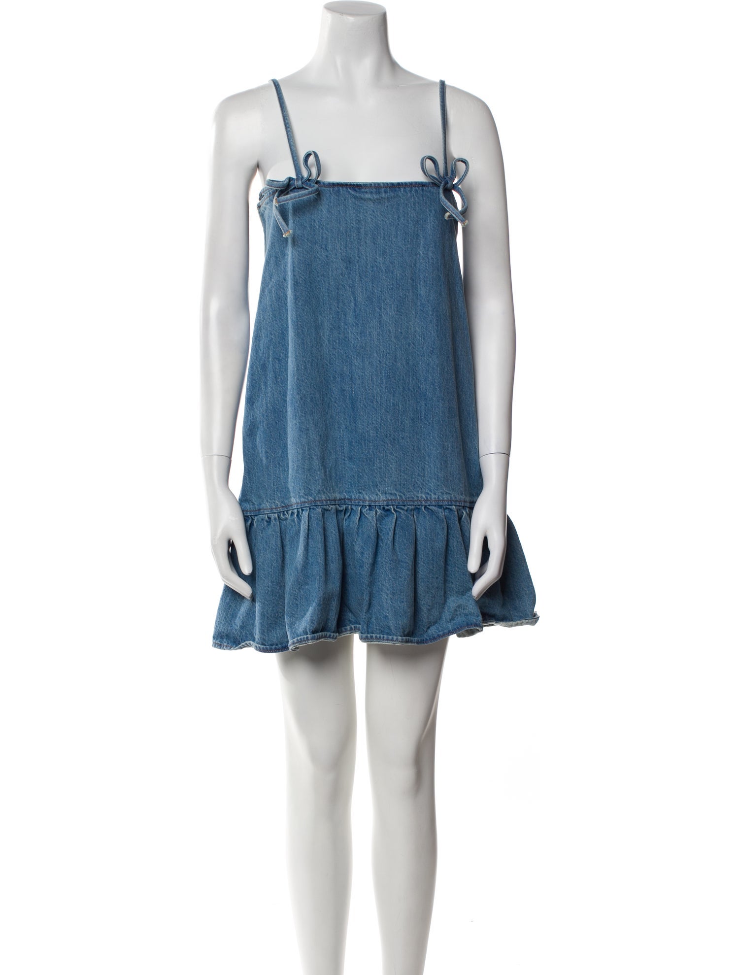 Ganni Square Neckline Mini Dress