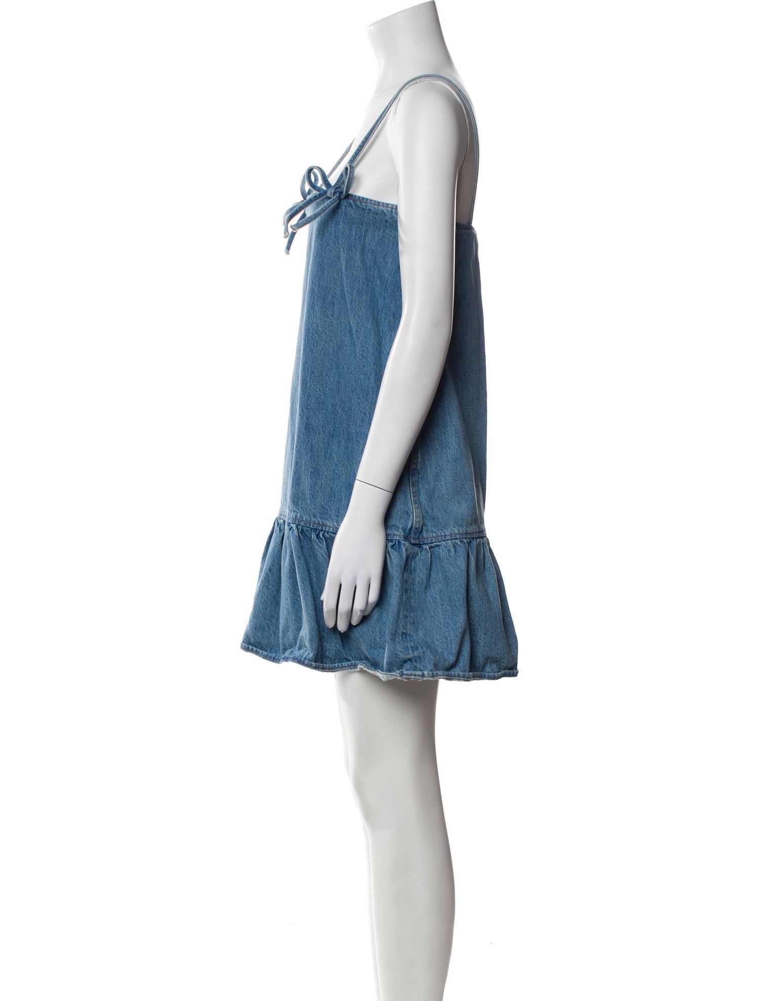 Ganni Square Neckline Mini Dress