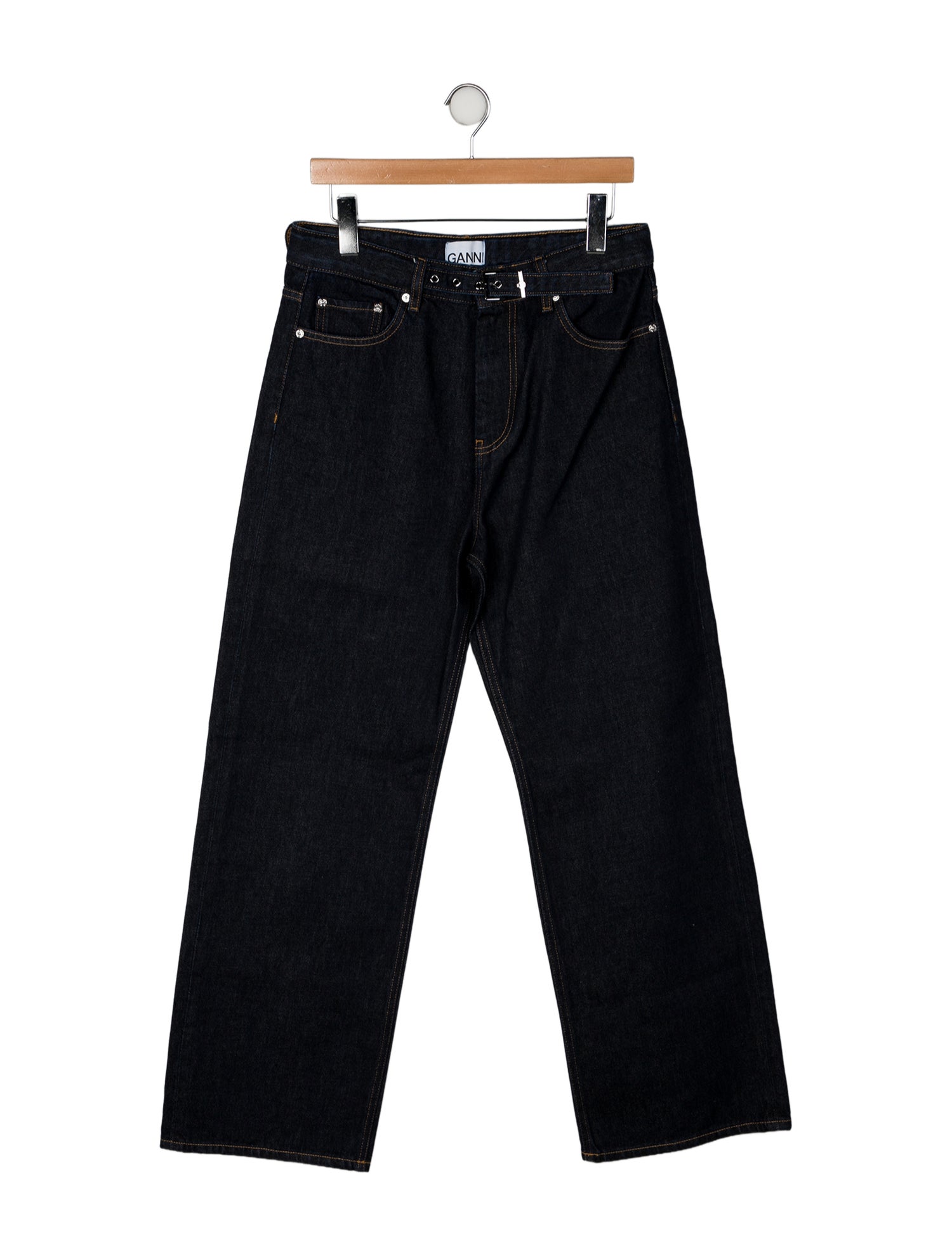 Ganni High-Rise Wide Leg Jeans