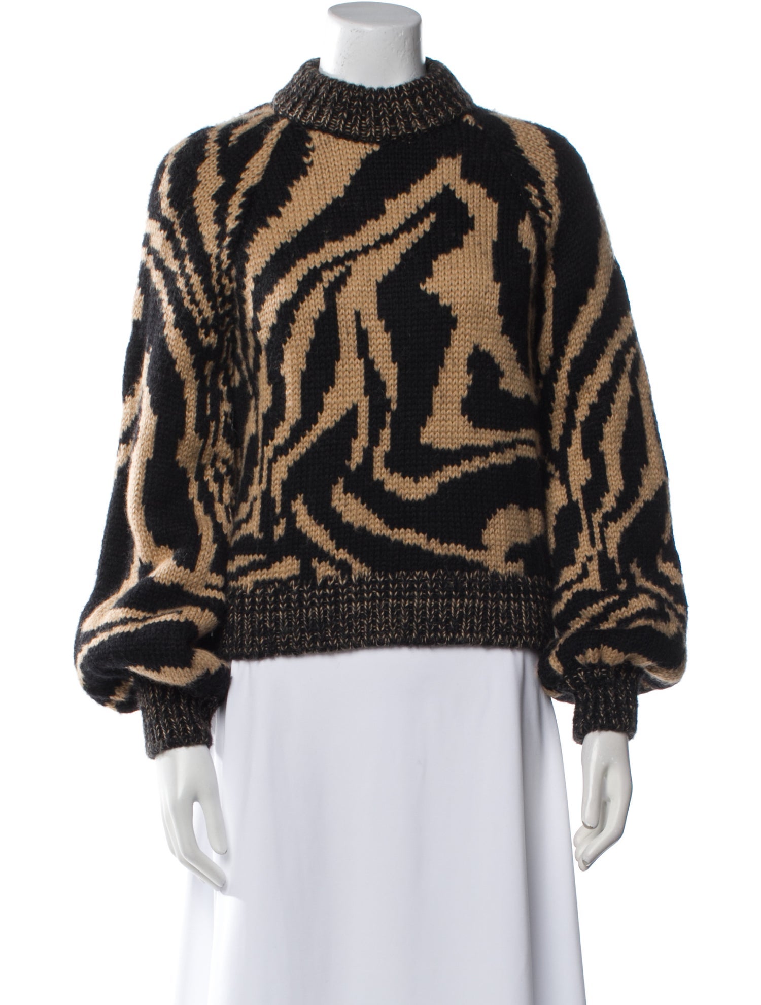 Ganni Wool Animal Print Sweater w/ Tags