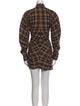 Ganni Plaid Print Mini Dress
