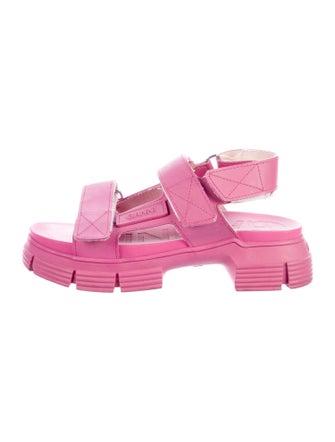 Ganni Leather Slingback Sandals