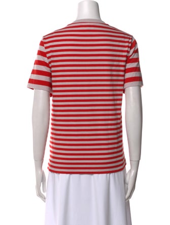 Ganni Striped V-Neck T-Shirt