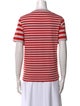 Ganni Striped V-Neck T-Shirt