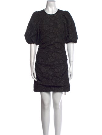 Ganni Crew Neck Mini Dress